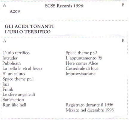 a209 gli acidi tonanti: l'urlo terrifico 1996